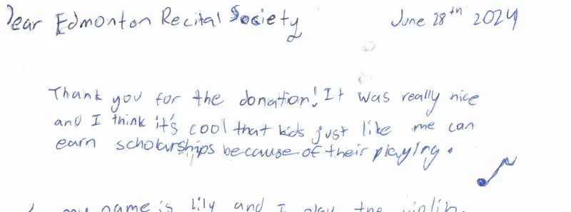 Thank You Note Lily